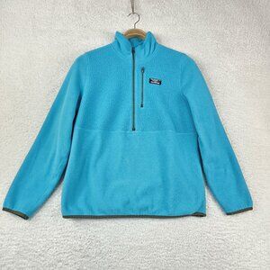 90s LL Bean Trail Fleece Large Blue Half Zip Pullover Gorpcore Vtg Sweatshirt